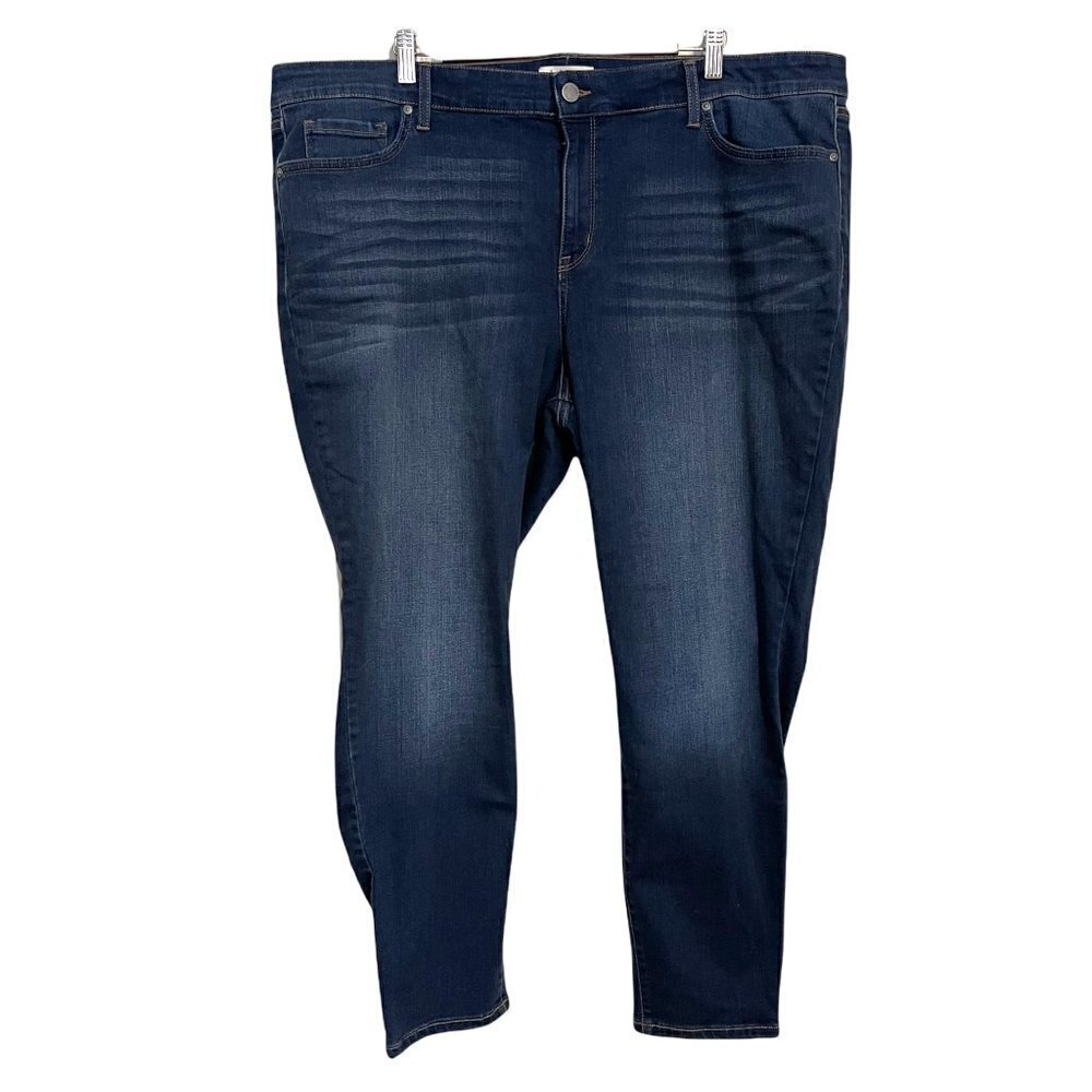 Haute Hippie Tribe Women's Dark Whiskered Stretch Skinny Jegging Jeans Size 22W